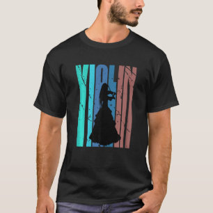 Violinist Girls Birthday Violin Retro Vintage Dist T-Shirt