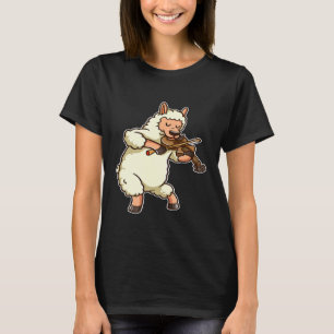 Violinist Llama Violin Viola Player Music Lover T-Shirt