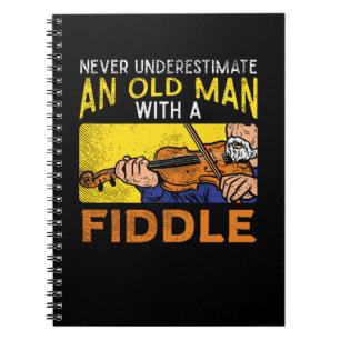 Violinist Old Man Notebook