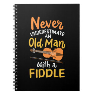 Violinist Old Man Notebook