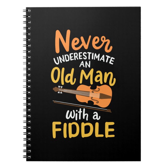 Violinist Old Man Notebook (Front)