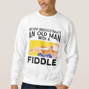 Violinist Old Man Sweatshirt