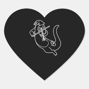 Violinist Otter Gift Playing Violin Viola Music Heart Sticker