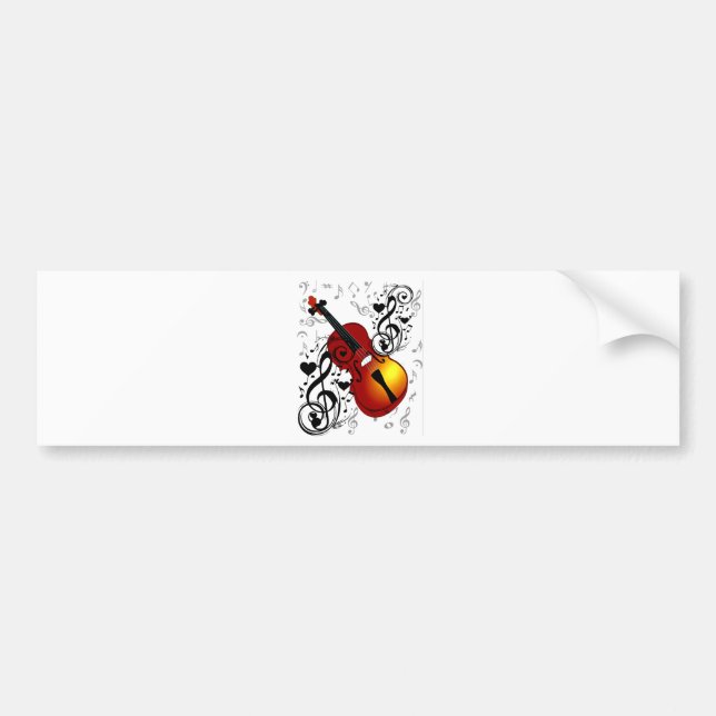 Violinist,Rock the House_ Bumper Sticker (Front)