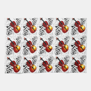 Violinist,Rock the House_ Kitchen Towel