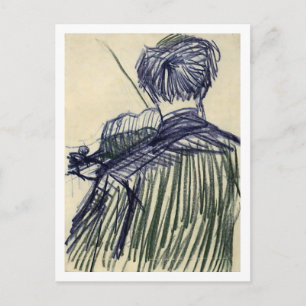 Violinist Seen from the Back Van Gogh Fine Art Postcard