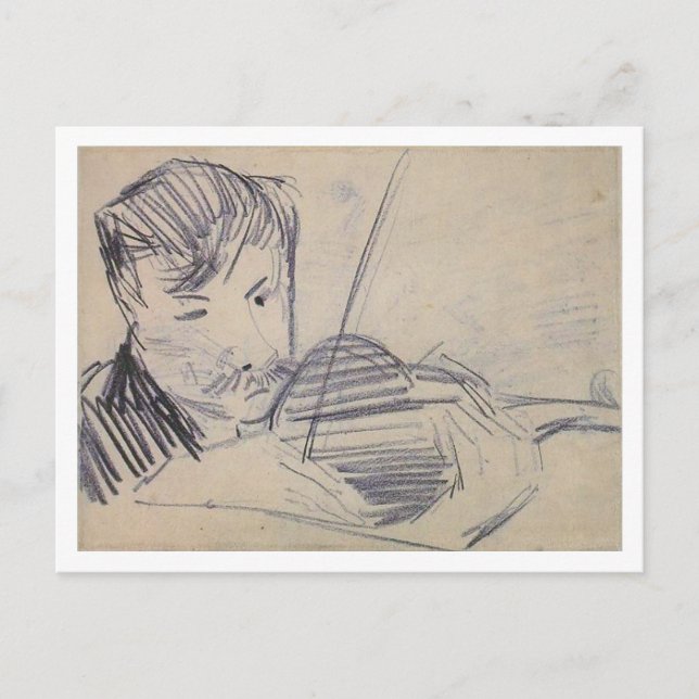 Violinist Seen from the Front Van Gogh Fine Art Postcard (Front)