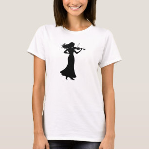 Violinist Silhouette Lady T-Shirt