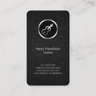 Violinist Violin Icon Grunge BusinessCard Business Card