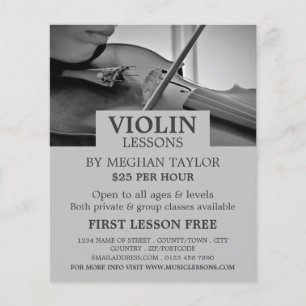 Violinist, Violin Lessons Advertising Flyer