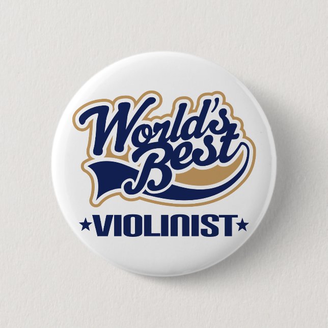 Violinist (Worlds Best) 2 Inch Round Button (Front)