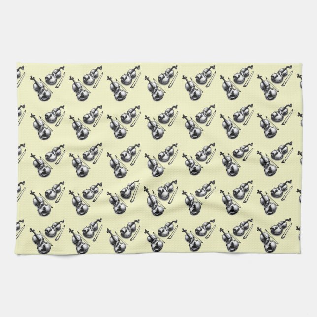 Violins Kitchen Towel (Horizontal)