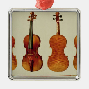 Violins (LtoR): the 'Alard' by Antonio Stradivariu Metal Ornament