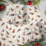 Violins with Gold Music Notes Christmas Holiday Wrapping Paper Sheet<br><div class="desc">Perfect for musicians and music lovers,  this musical holiday design features violins with stylized gold music staves and notes,  with a subtle marble background texture for added elegance.</div>