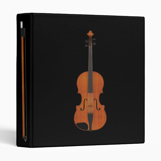 Violon & Bow : Modèle 3D: Classeur personnalisé (Devant/Côté)