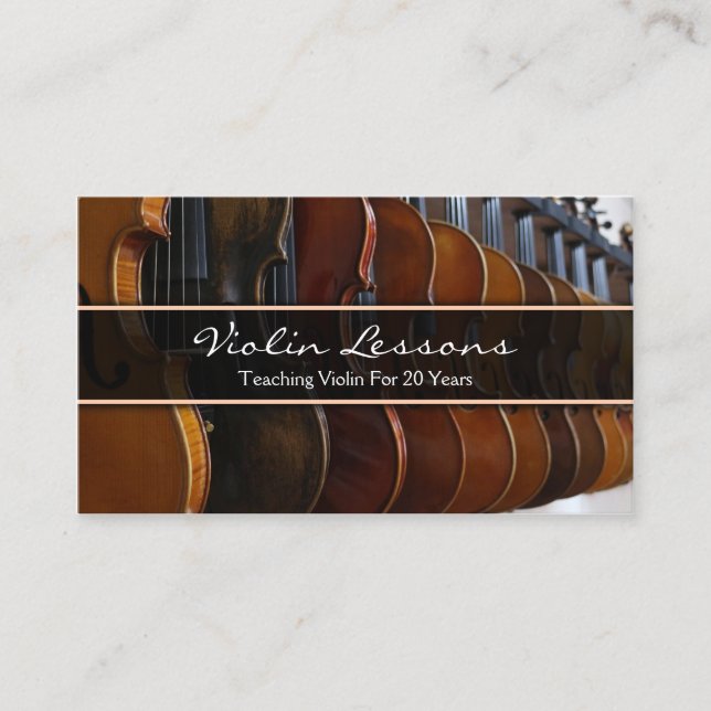 Violon cool / Photographie violoniste - Carte de v (Devant)
