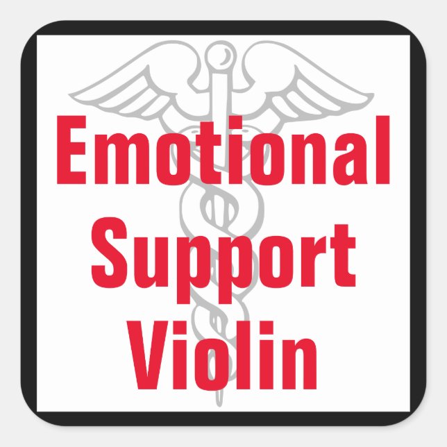Violon de soutien émotionnel - Sticker drôle (Devant)
