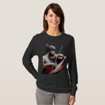 violon féminin t-shirt violon