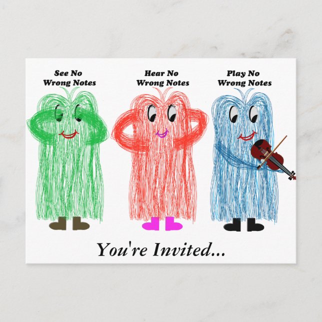 Violon & Viola Considérant / Invitations Concert (Devant)