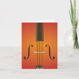 Violoncelle, violon, conception de carte pour