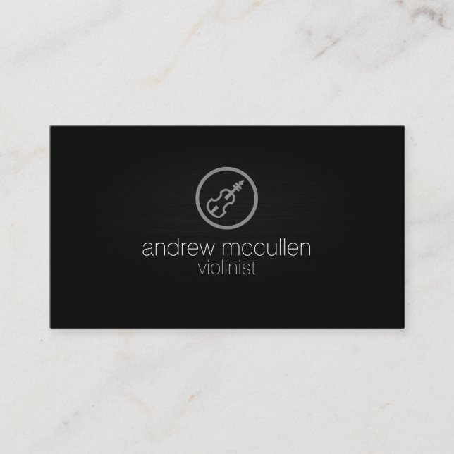 Violoniste violon Icon Musicien Carte de visite (Devant)