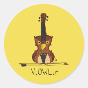 ViOWLin Violin Owl Music Stickers