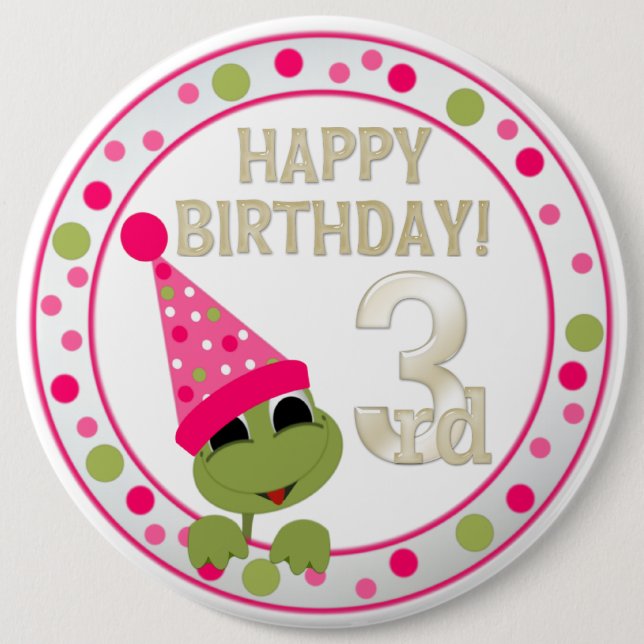 VIP 3rd Birthday Button (Front)