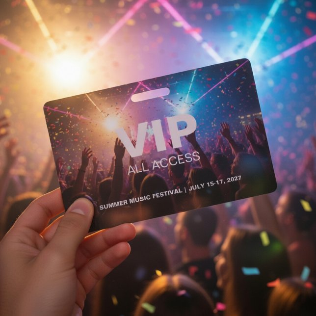 VIP All Access Concert | Backstage Pass Fest Badge (Creator Uploaded)