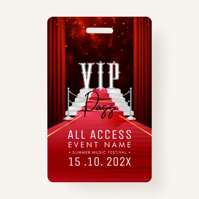 VIP All Access Event Badge (Front)