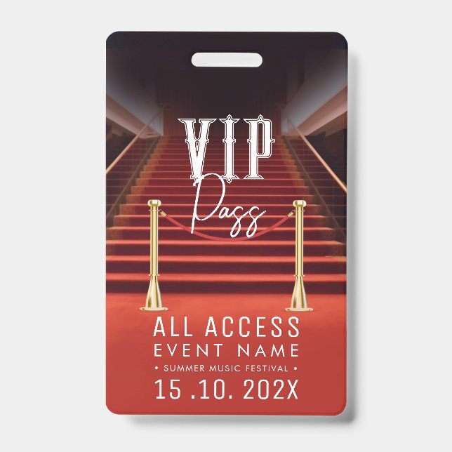 VIP All Access Event Badge (Front)