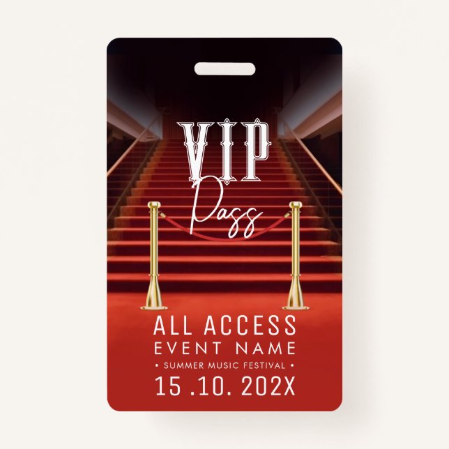VIP All Access Event Badge (Front)