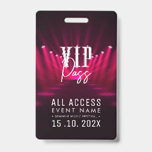 VIP All Access Event Badge