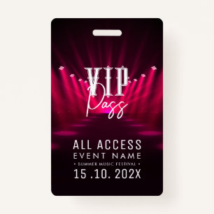 VIP All Access Event Badge