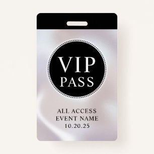 VIP All Access Event Simple Iridescent Pearl Badge