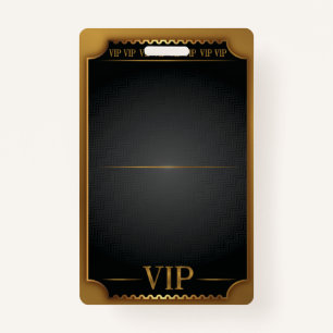 VIP ALL ACCESS Gold Pass BLANK Customize Yourself Badge