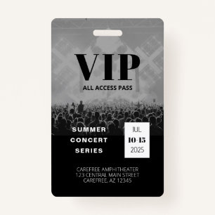 VIP All Access Multi Date Concert Badge
