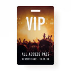 VIP All Access Name Photo Custom Concert