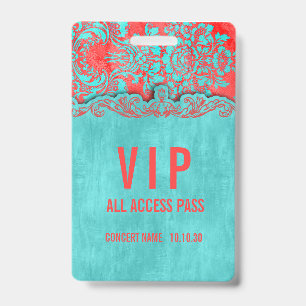 VIP All Access Name Photo Custom Concert Badge
