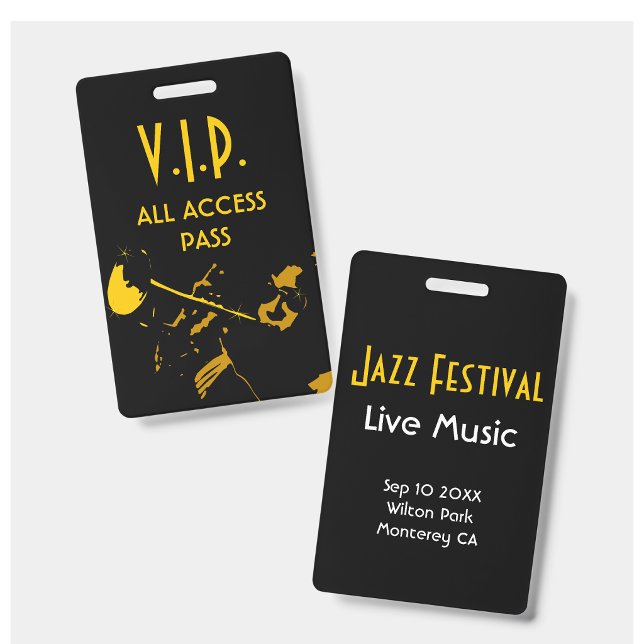 VIP All Access Pass at Musical Event Vertical Badg Badge (Creator Uploaded)