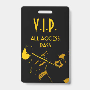 VIP All Access Pass at Musical Event Vertical Badg Badge