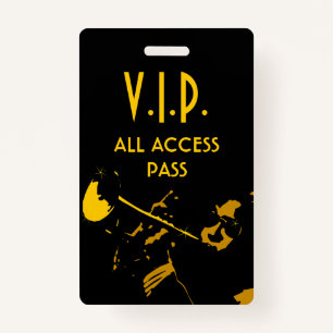 VIP All Access Pass at Musical Event Vertical Badge