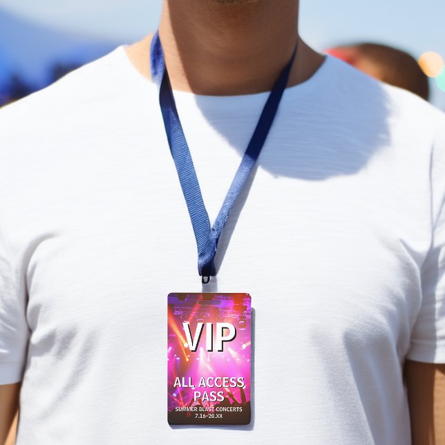 VIP All Access Pass Concert Event Badge (VIP All Access Pass Concert Event Badge)