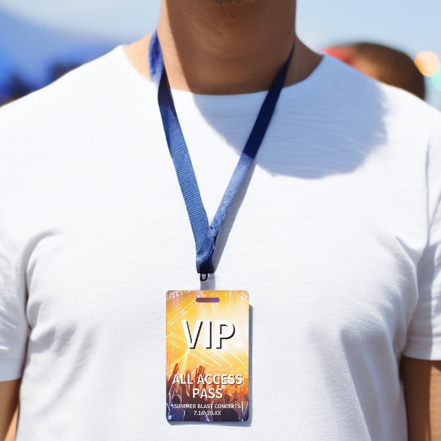 VIP All Access Pass Concert Event Badge (VIP All Access Pass Concert Event Badge)