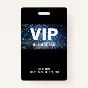 VIP All Access Pass Concert Event ID Badge