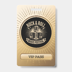 VIP All Access Pass Event ID Badge