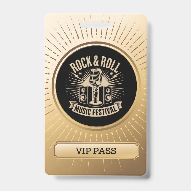 VIP All Access Pass Event ID Badge (Front)