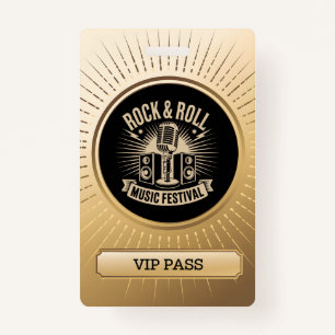 VIP All Access Pass Event ID Badge