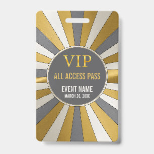 VIP All Access Pass Event ID Badge