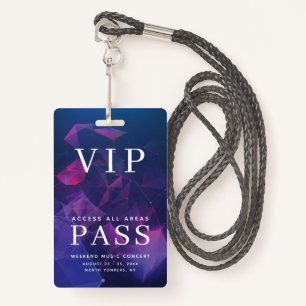 VIP All Access Pass Outdoor Events Geometric Badge