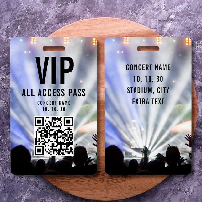 VIP All Access Pass QR Code Concert Badge (Creator Uploaded)